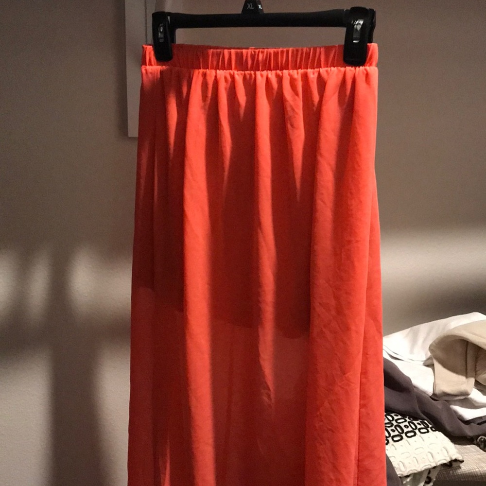 Neon skirt.